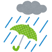 久しぶりの雨☔